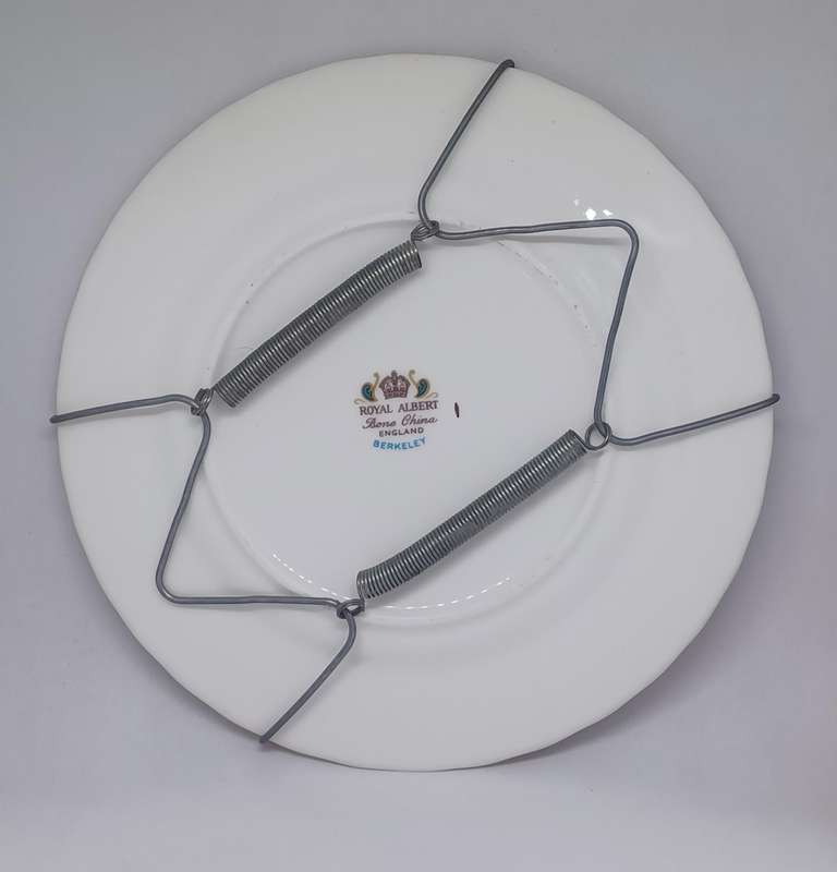 Vintage Royal Albert "Berkeley" pattern fine bone china side plate with mount