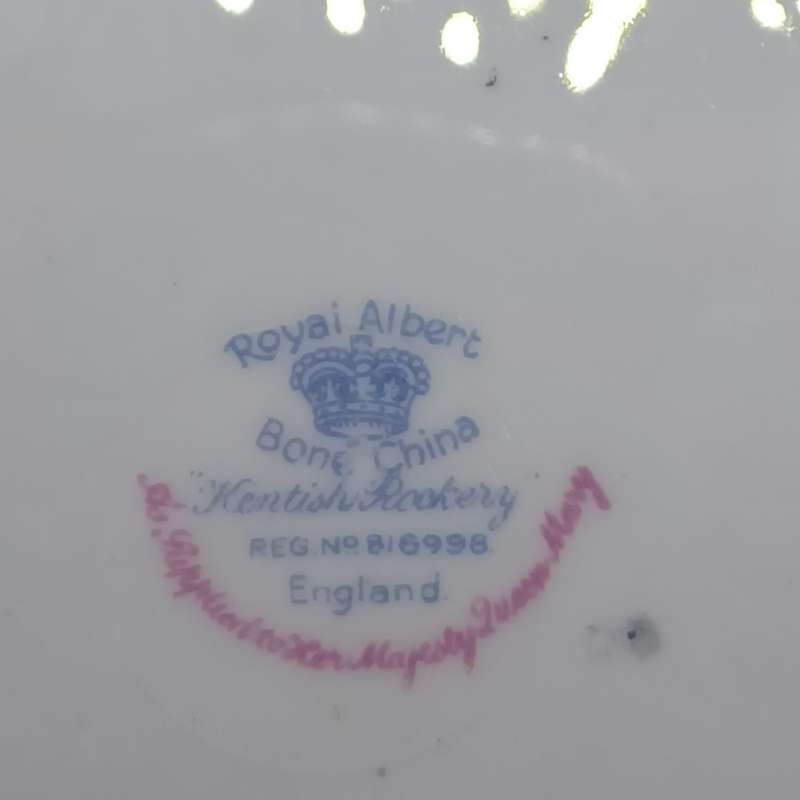 Vintage Royal Albert china featuring the "Kentish Rockery" pattern side plate