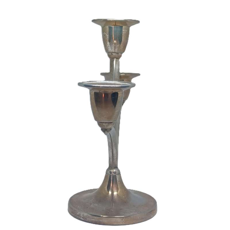 Vintage Silver Plated Lanthe of England 3-Branch Candlestick Holder