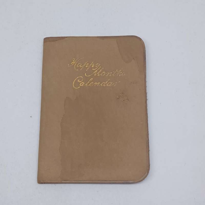 "Walker's "Happy Months" CALENDAR" Antique 1920, a miniature book  by John Walker & Co.Ltd.  Leather