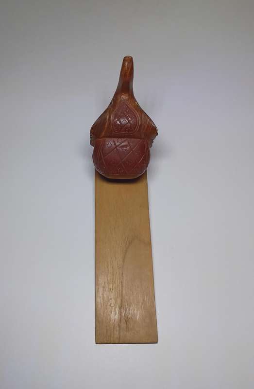 Vintage Hand Carved Wooden Baby Elephant South Asian door stop