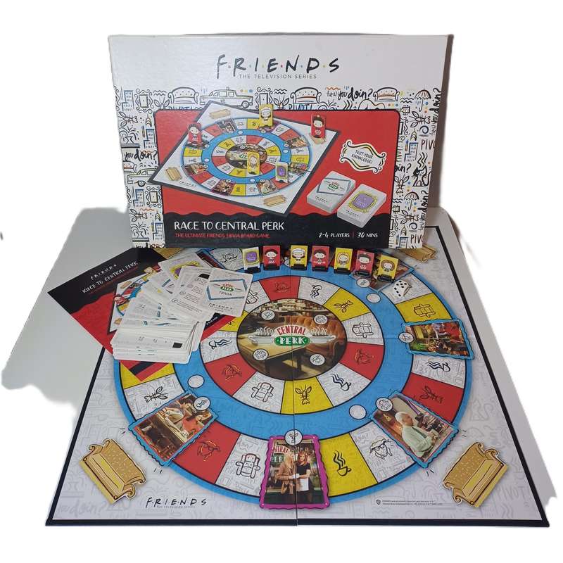 "FRIENDS" Race To Central Perk, Trivia Card & Board Game