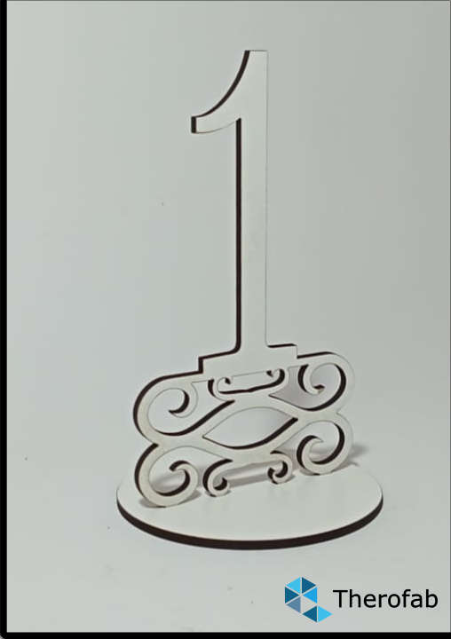 White Table Numbers 1-20