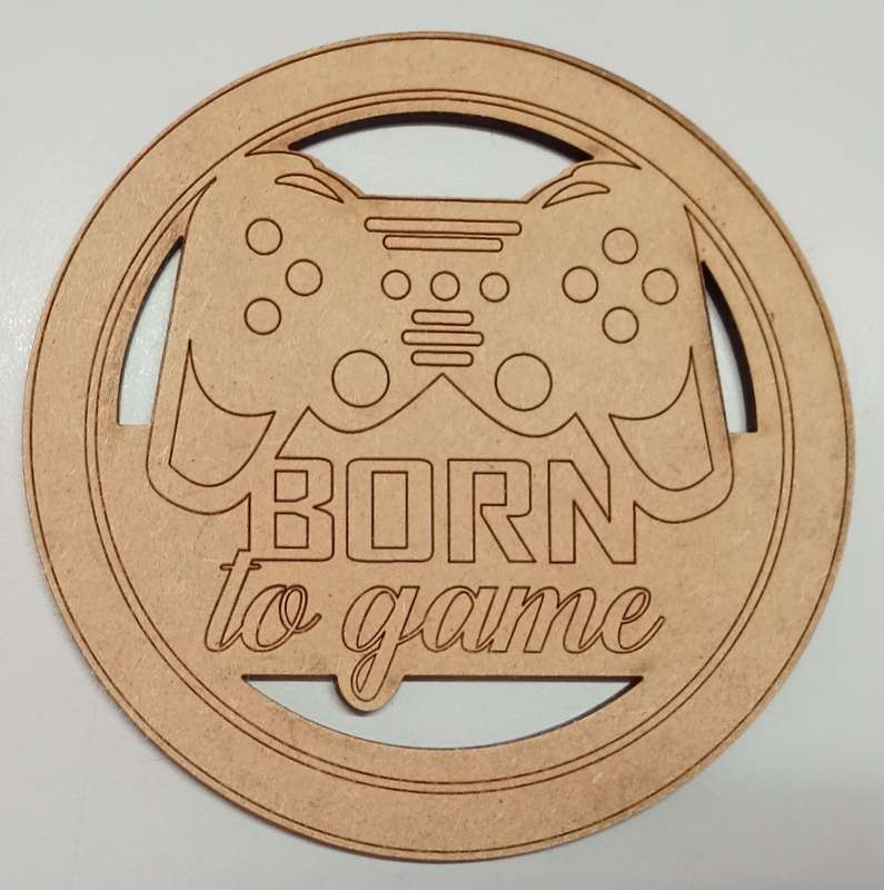Cut Out Shape Coaster - Born to game