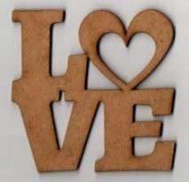 Cut Out Shape - Love Block