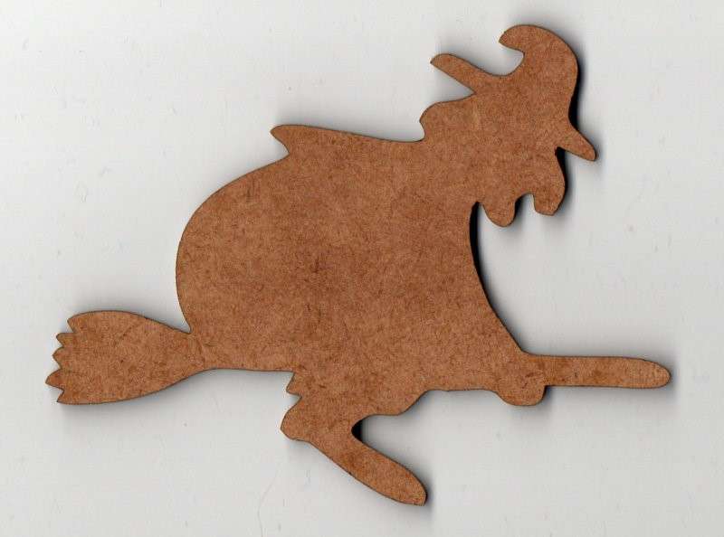 Cut Out Shape - Witch on broom