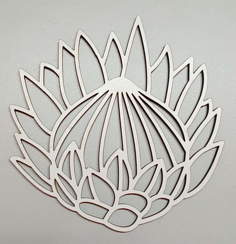Cut Out Shape - Protea (white)