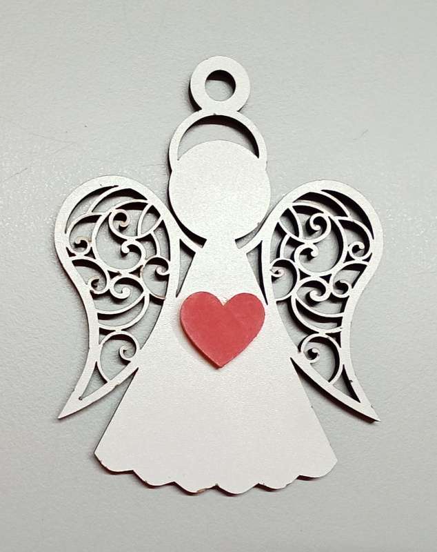 Cut Out Shape - Angel with heart