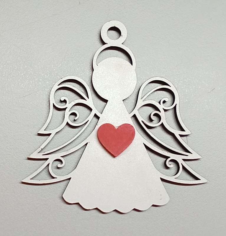 Cut Out Shape - Angel with heart