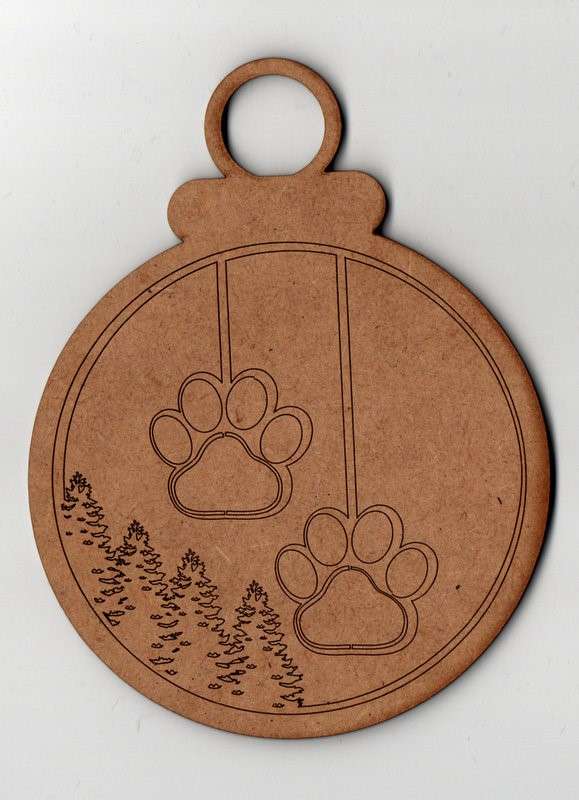Cut Out Shape - Dog Christmas  ornament
