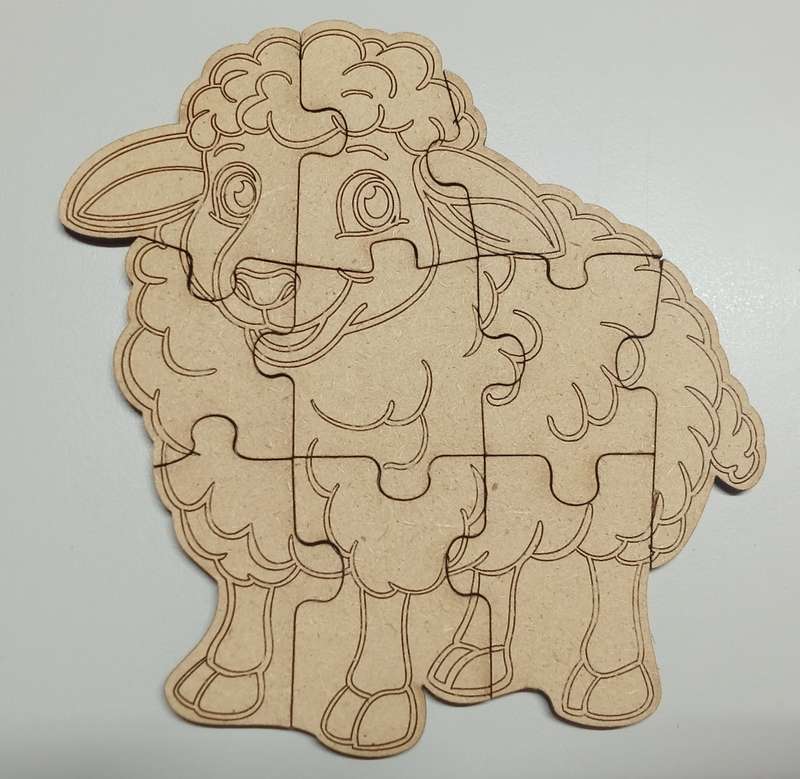 Cut Out Shape Puzzle -Sheep Shape