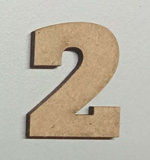 Cut Out Shape - 2.9 cm high Number - 2