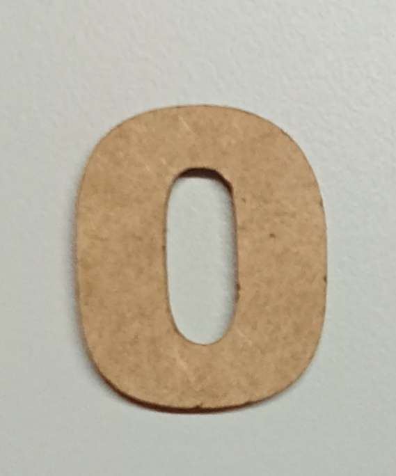 Cut Out Shape - 2.9 cm high Number - 0