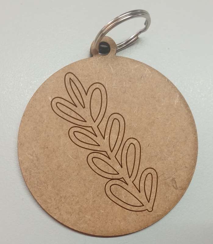 Cut Out Shape - flower Keychain including a 20mm ring
