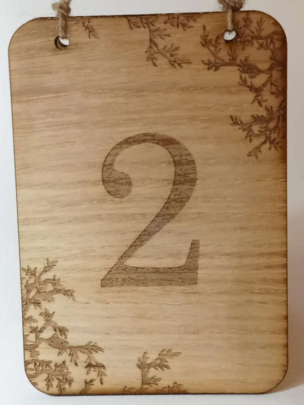 Rustic Table Numbers 1-10