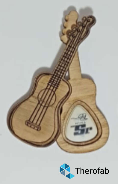 Guitar pick box with stand - Acoustic 2