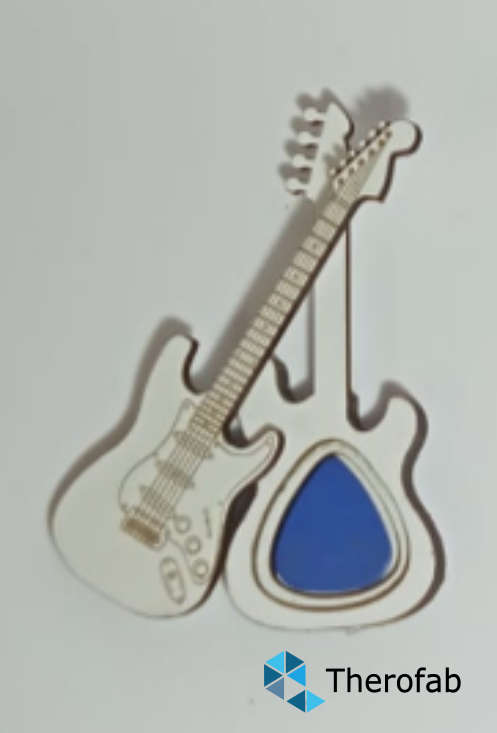 Guitar pick box with stand - Stratocaster