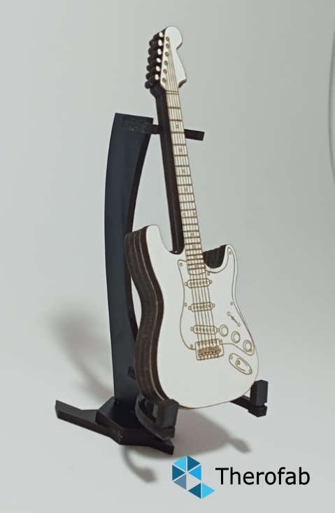 Guitar pick box with stand - Stratocaster