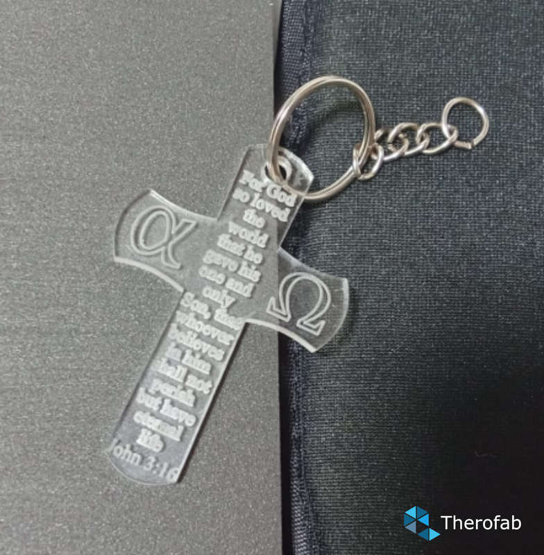 Cross keychain - verse