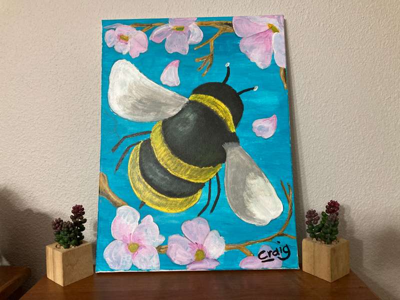 "Boo-Bee" by Craig - Acrylic Canvas Painting