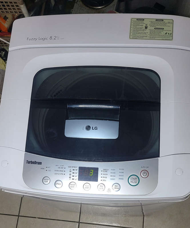 8.2kg LG turbo drum top loader washing machine