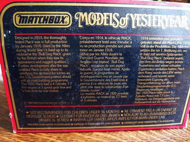 Models of Yesteryear Y30 1920 Model AC Mack