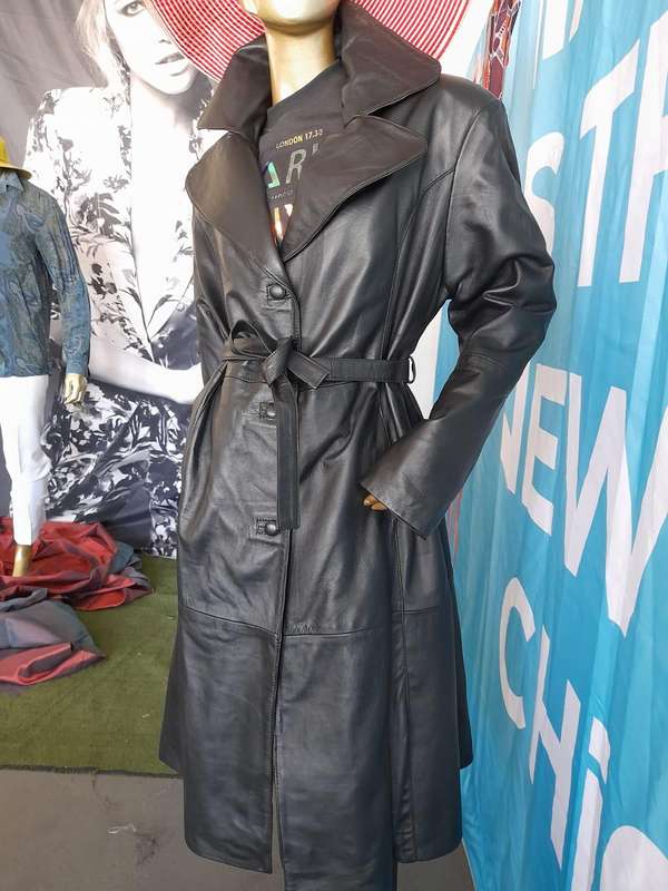 Women's Nappa Leather Trench Coat