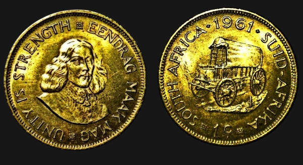 Proof-like 1961 South African 1c - 1st Decimal Coin - Bronze Beauty