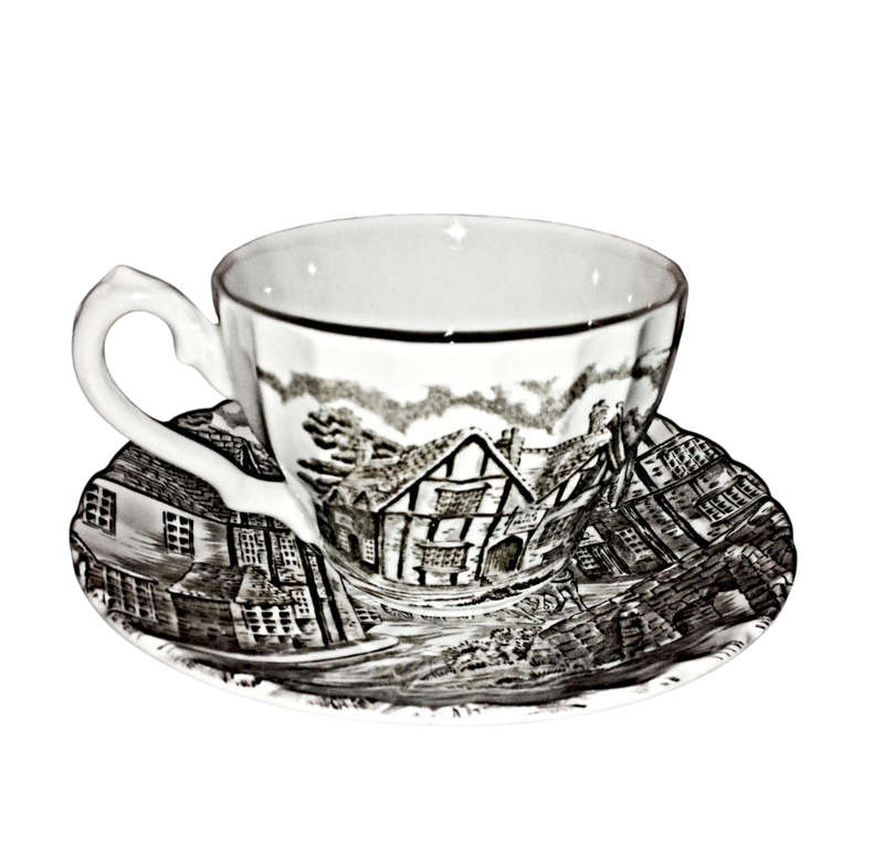 A Vintage Treasure - Alfred Meakin "The Post House" Teacup & Saucer Duo - Elegant Collectible
