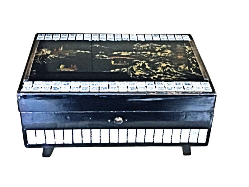Vintage Japanese Lacquer Musical Jewellery Box + Bonus Collectibles