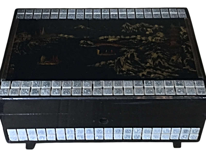 Vintage Japanese Lacquer Musical Jewellery Box + Bonus Collectibles