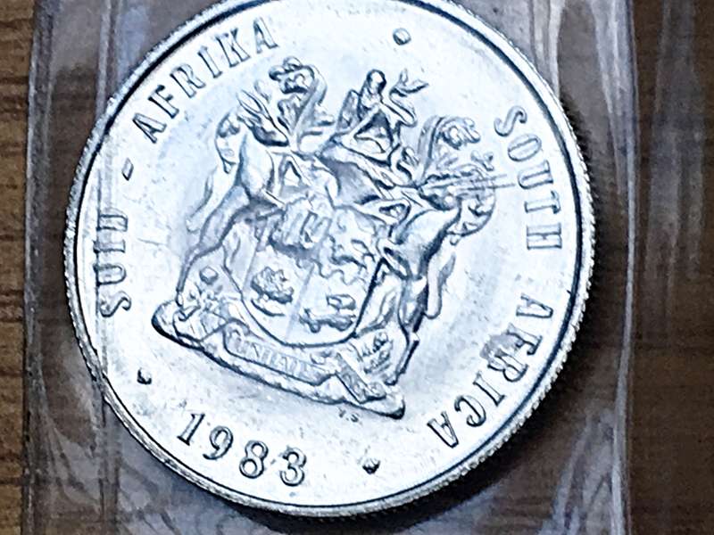 Ultra Rare - South Africa, 1 Rand, 1983 (Proof - Nickel)  ONLY 10 EXIST