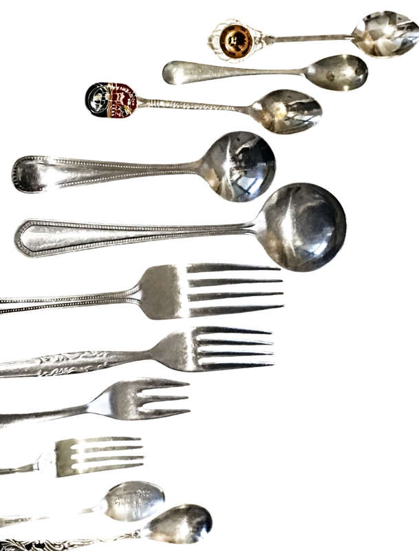Vintage Mixed Cutlery Set  Assorted Forks, Spoons, & Collectible Pieces