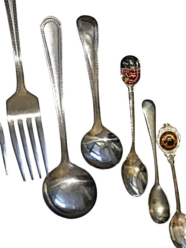 Vintage Mixed Cutlery Set  Assorted Forks, Spoons, & Collectible Pieces
