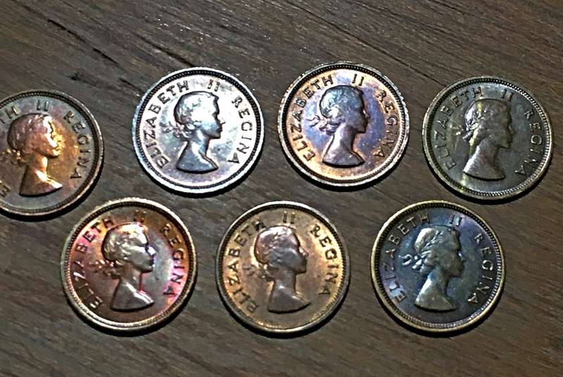 Queen Elizabeth II Proof-like Farthings -  Union of South Africa -  1953 to 1959