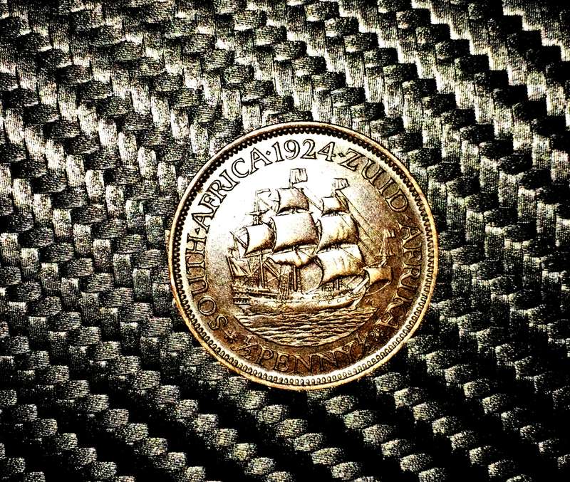1924 Half Penny (George V)  Union of South Africa - KM# 13.1