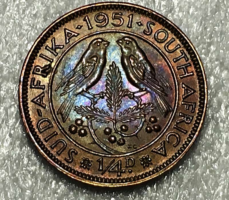 1951 Quarter Penny (George VI) South Africa - KM 32.1