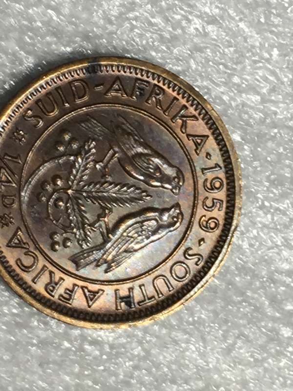 1959, 1/4 Penny (Elizabeth II) South Africa - KM# 44