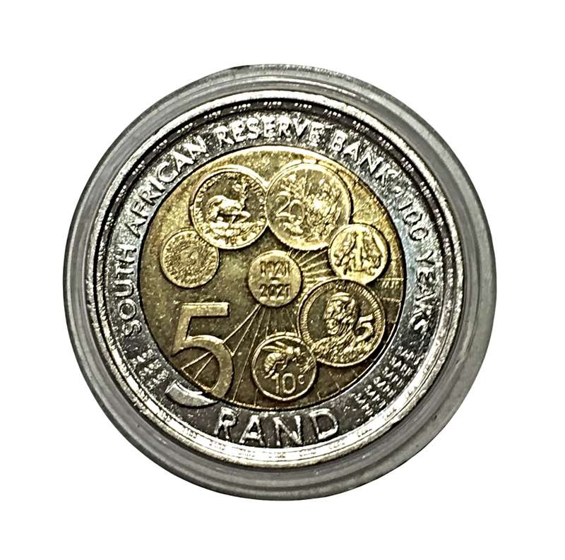 Commemorative 5 RAND Coinage - South Africa - Mint State Condition + 3 Proof-like 2 Rands