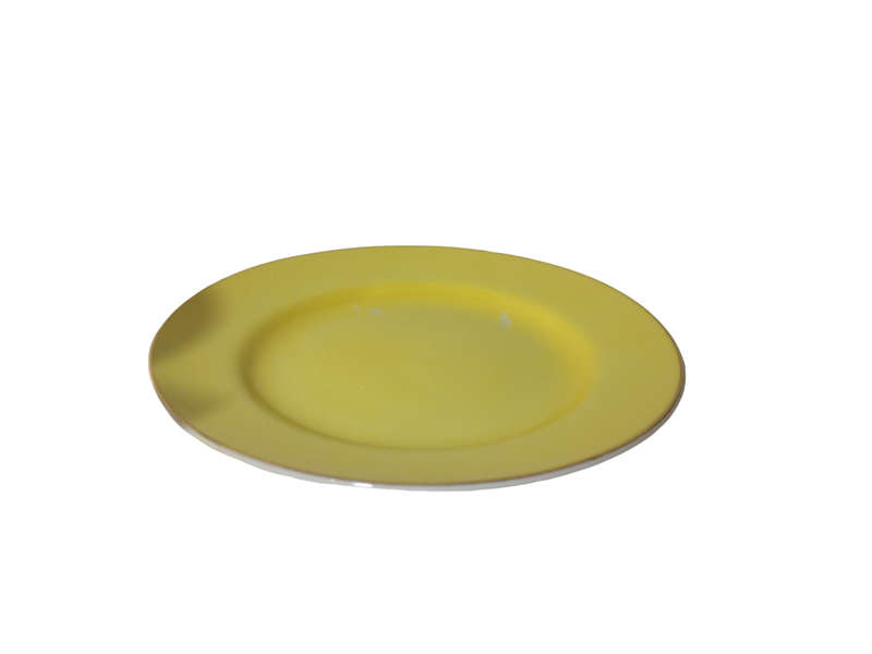 Ceramic Bright Yellow and Gold Trimmed Tea Set
