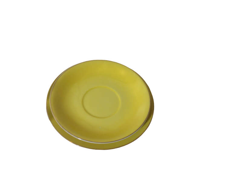Ceramic Bright Yellow and Gold Trimmed Tea Set