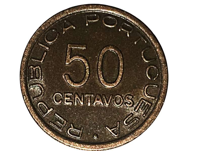 Rare 1945 Mozambique Duo  Uncirculated Set  1 Escudo & 50 Centavos  A Piece of WWII-Era History
