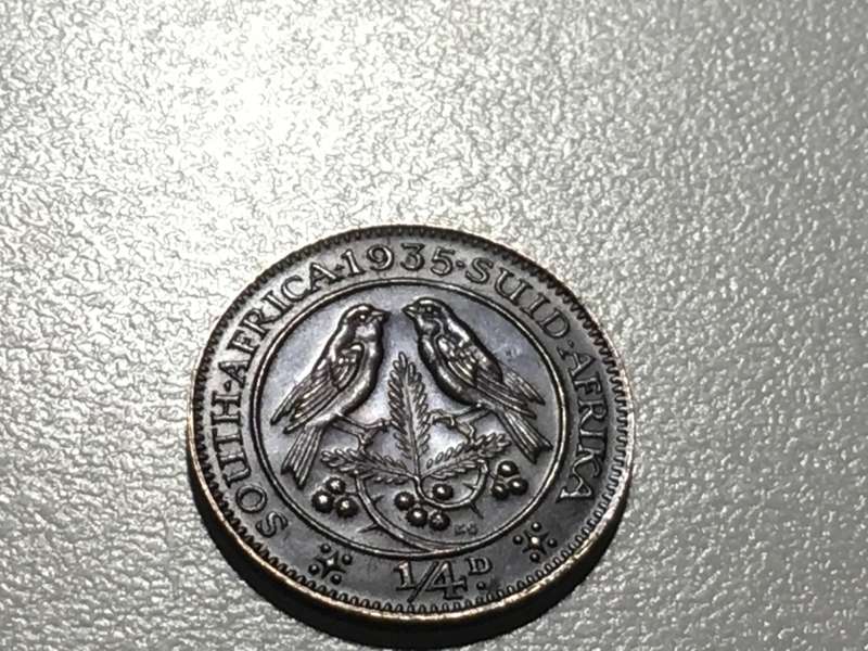1/4 Penny (George V) Union of South Africa, 1935 - Rare Gem