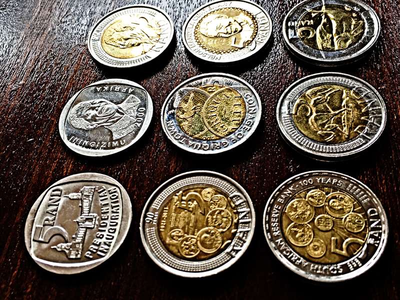 Commemorative 5 RAND Coinage - South Africa - Mint State Condition + 3 Proof-like 2 Rands