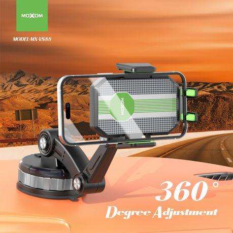Moxom MX-VS88 360 Extendable Car Phone Holder - Suction & Clip Mount