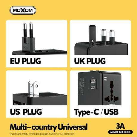 Universal Travel Adapter Converter Charger - MOXOM MX-HC155