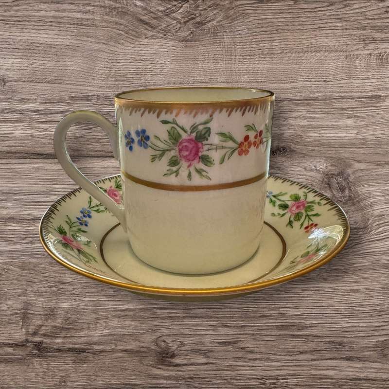 Bavarian floral cup and saucer