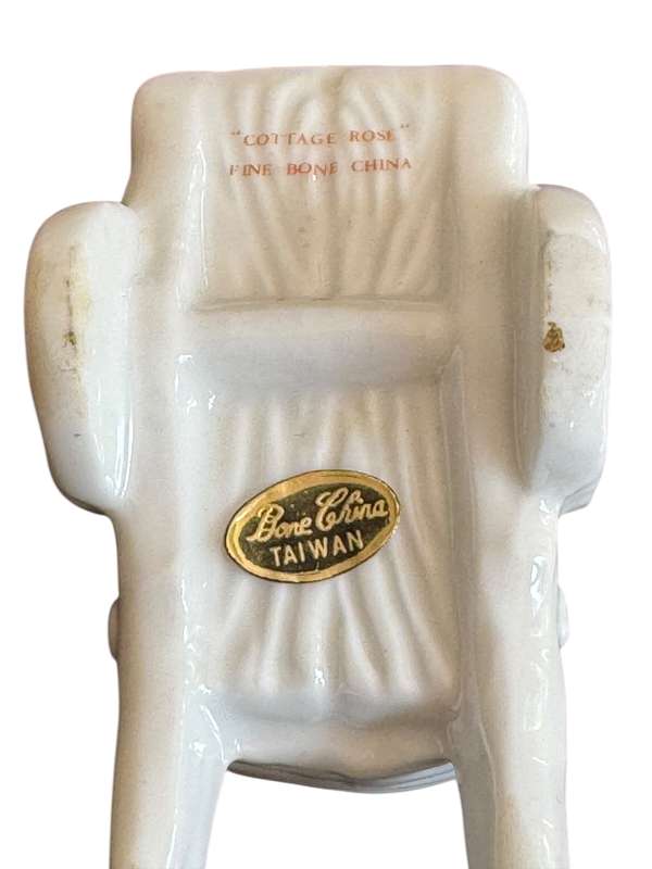Cottage rose wheelbarrow ornament