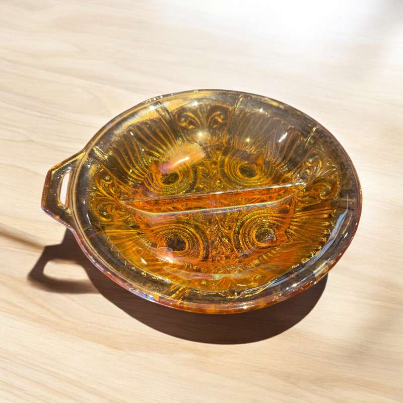 Carnival glass bowl