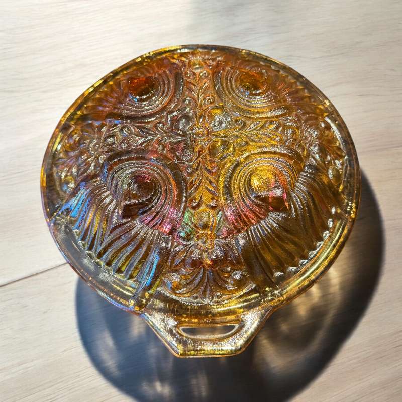 Carnival glass bowl